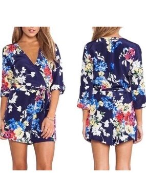 NWT Yumi Kim x Revolve Liz Navy Floral Romper